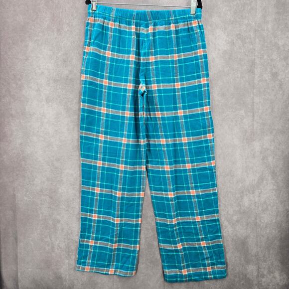 Magellan Outdoors Blue Plaid Sleep Fleece Pajama Bottoms Trousers Pants M Medium - Picture 2 of 7